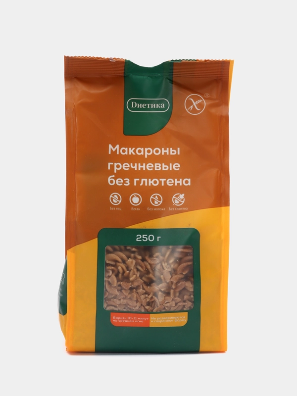 Макароны фигурные из гречневой муки "Спираль", 250 г