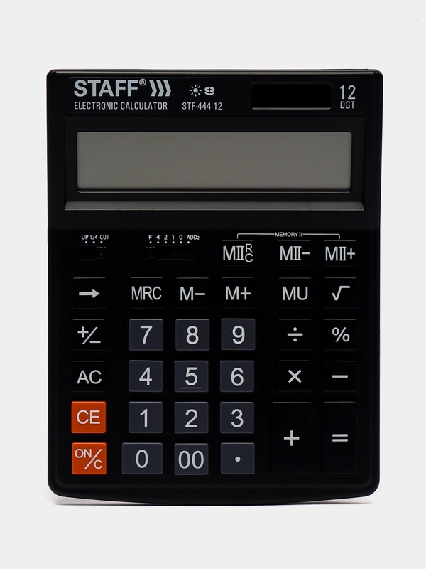 Калькулятор настольный электронный STAFF STF-444-12 (199x153мм), 250303