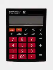 Калькулятор настольный электронный BRAUBERG ULTRA COLOR-12-BKWR (192x143мм), 250500