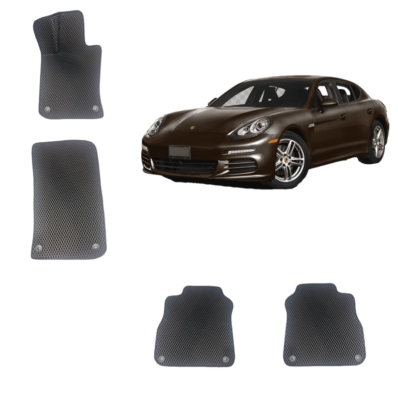 Автомобильные 3D-коврики EVA / ЕВА /ЭВА для Porsche Panamera 1 Long (Порш Панамера 1 Лонг)