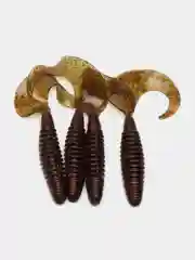 Терракотовый съедобный твистер Lucky John Pro Series Crusher Grub
