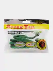 Зеленый виброхвост Lucky John Pro Series Spark Tail, силиконовый