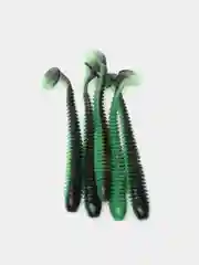 Зеленый виброхвост Lucky John Pro Series Spark Tail, силиконовый