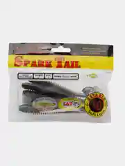 Серый виброхвост Lucky John Pro Series Spark Tail, силиконовый