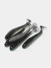Серый виброхвост Lucky John Pro Series Spark Tail, силиконовый