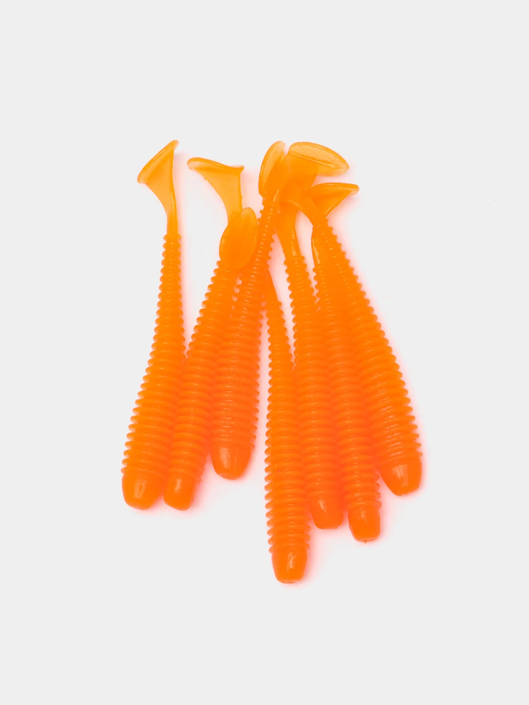 Оранжевый виброхвост Lucky John Pro Series Spark Tail, силиконовый