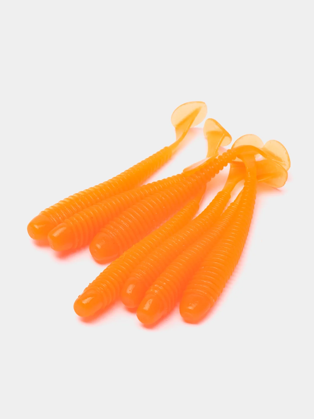 Оранжевый виброхвост Lucky John Pro Series Spark Tail, силиконовый