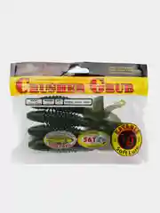 Зеленый съедобный твистер Lucky John Pro Series Crusher Grub