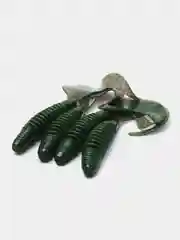 Зеленый съедобный твистер Lucky John Pro Series Crusher Grub