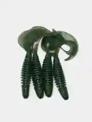 Зеленый съедобный твистер Lucky John Pro Series Crusher Grub