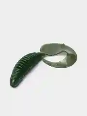 Зеленый съедобный твистер Lucky John Pro Series Crusher Grub