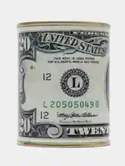 Серый копилка для денег монт и купюр "Доллары США" USD
