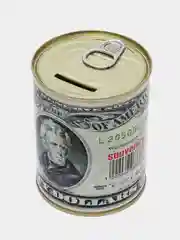 Серый копилка для денег монт и купюр "Доллары США" USD