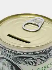 Серый копилка для денег монт и купюр "Доллары США" USD