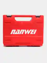 Тёмно-серый электрическая дрель-шуруповерт NANWEI NW-HC-1C12-1, бесщеточный, 21В, 2 аккумулятора, кейс