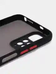 Угольный чехол пластиковый Xiaomi Redmi Note 11 4G, Redmi Note 11S, матовый, с цветными кнопками