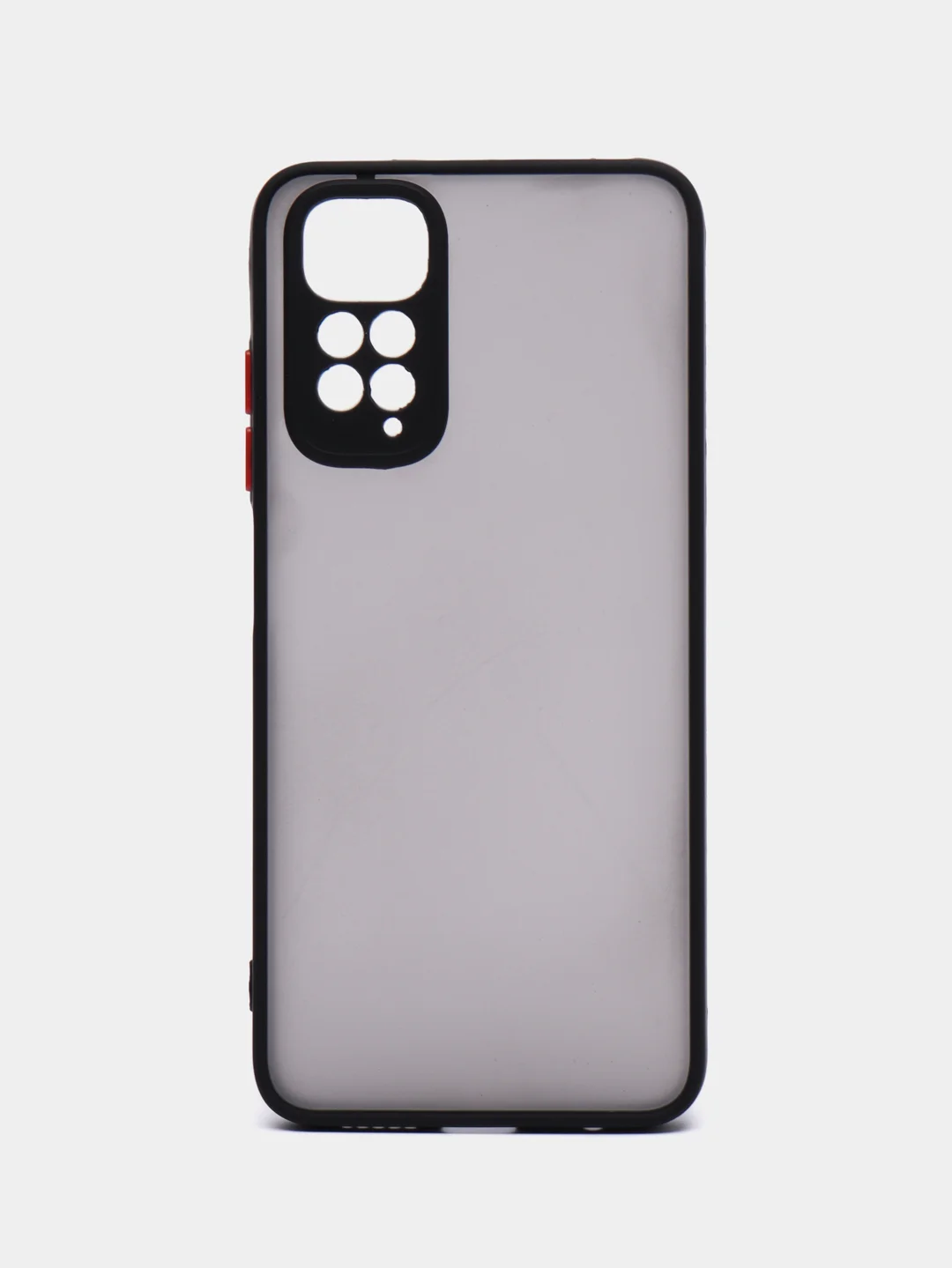 Угольный чехол пластиковый Xiaomi Redmi Note 11 4G, Redmi Note 11S, матовый, с цветными кнопками