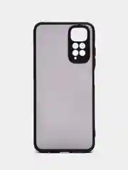 Угольный чехол пластиковый Xiaomi Redmi Note 11 4G, Redmi Note 11S, матовый, с цветными кнопками