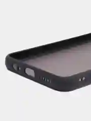 Черный чехол для Xiaomi Redmi Note 9, Редми Нот 9, матовый, силиконовый, с цветными кнопками