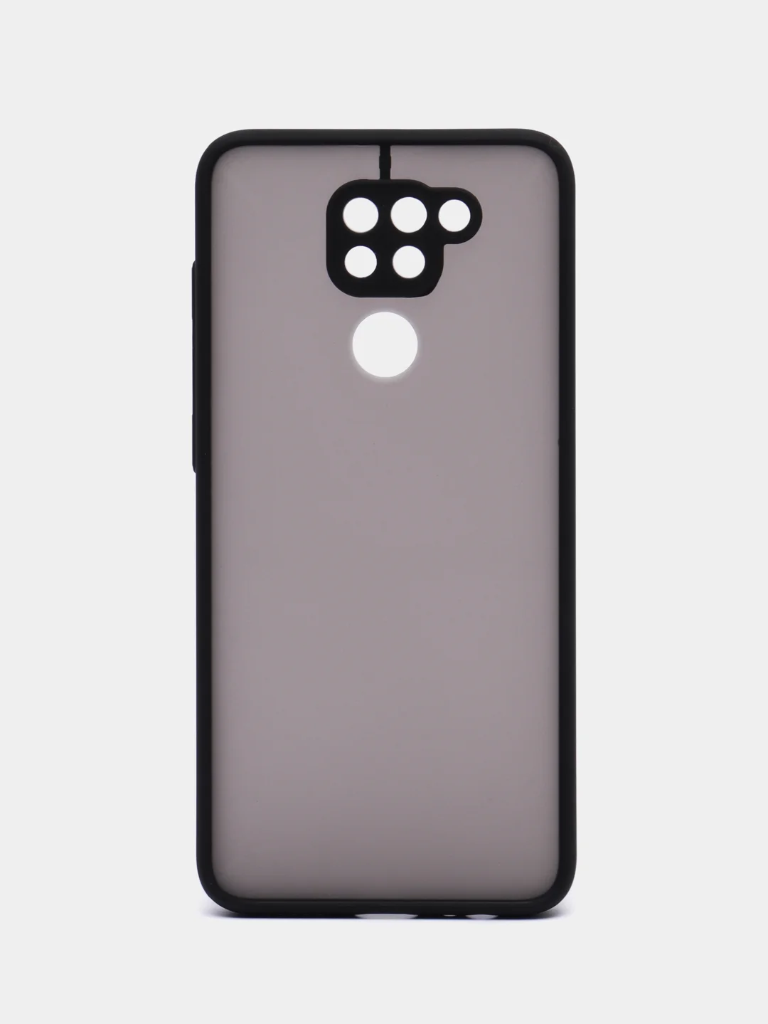 Черный чехол для Xiaomi Redmi Note 9, Редми Нот 9, матовый, силиконовый, с цветными кнопками
