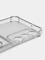 Черный чехол Samsung Galaxy S23 Plus Галакси С23 Плюс прозрачный силиконовый с карманом для карты