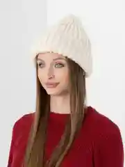 Слоновая кость шапка / шапка демисезонная