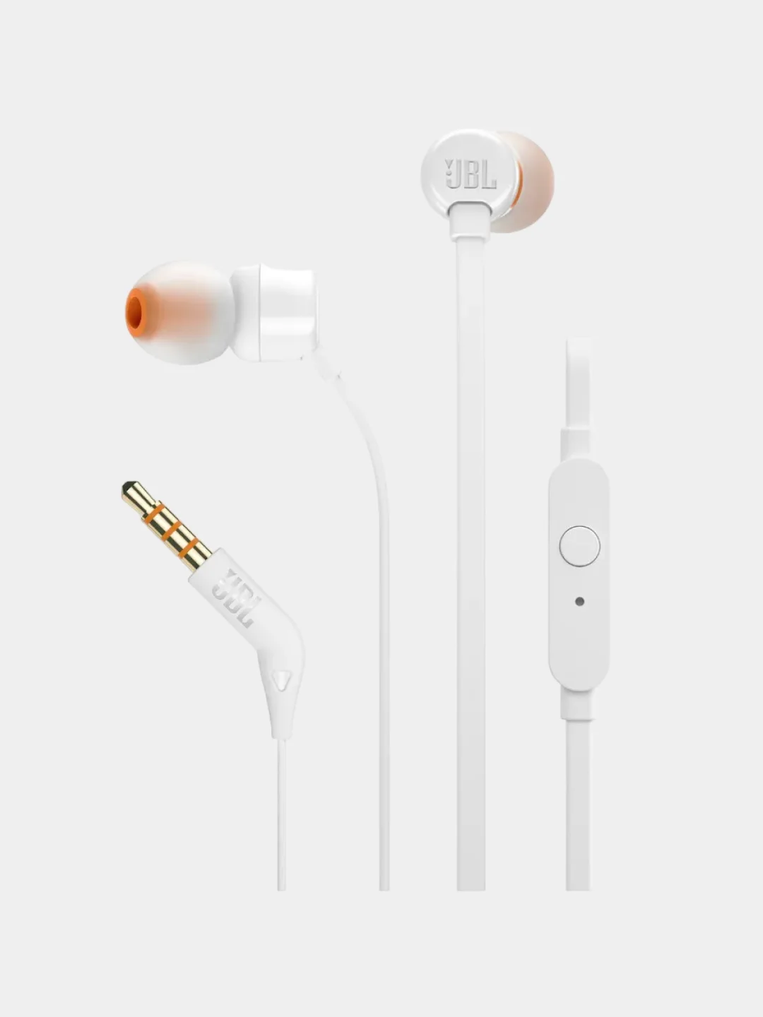 Белый наушники с микрофоном JBL T110