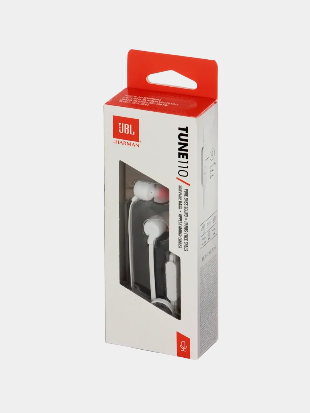 Белый наушники с микрофоном JBL T110