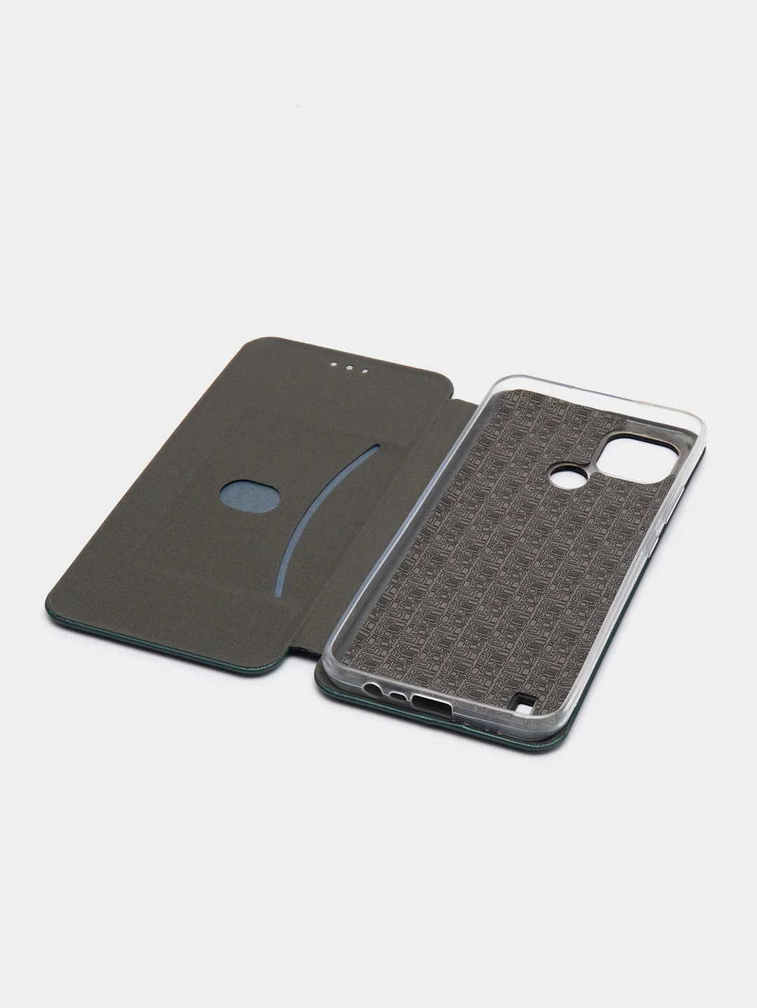 Зеленый чехол-книжка для Realme C21