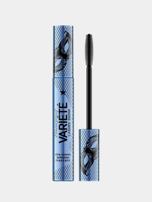 EVELINE  Водостойкая объемная тушь для ресниц Black, VARIETE LASHES SHOW, черная, 10мл