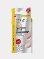 EVELINE Здоровые ногти Silver Shine Максимальное восстановление Nail Therapy 8в1, 12мл