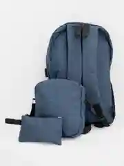 Синий многофункциональный рюкзак с USB-портом для зарядки