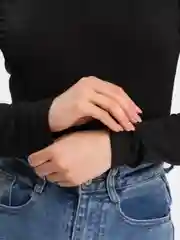 Черный боди женское на молнии