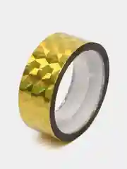 Лимонный цветной скотч, голографический, 10 мм х 3 м