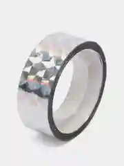 Серый металлик цветной скотч, голографический, 10 мм х 3 м