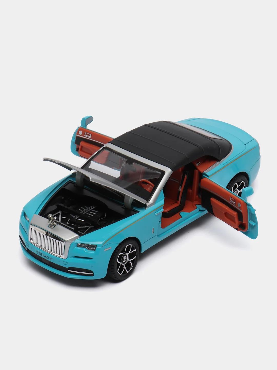 Голубой металлическая модель Rolls-Royce Dawn, со светом и звуком