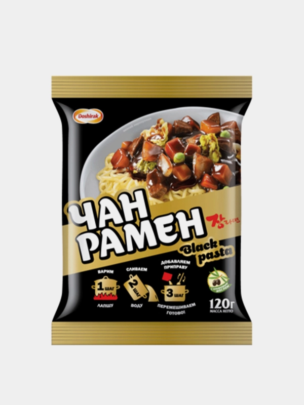 Лапша быстрого приготовления Доширак Чан рамен Black Pasta 120гр