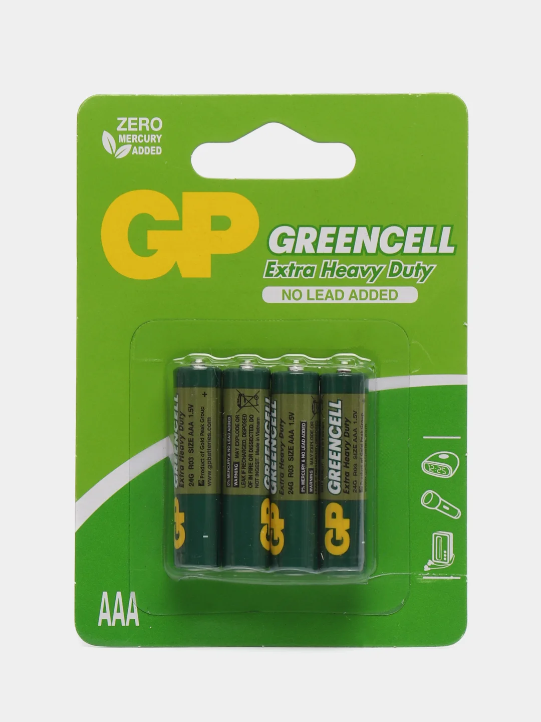 Батарейки GP Greencell LR03 LR3, AAA, мизинчиковые