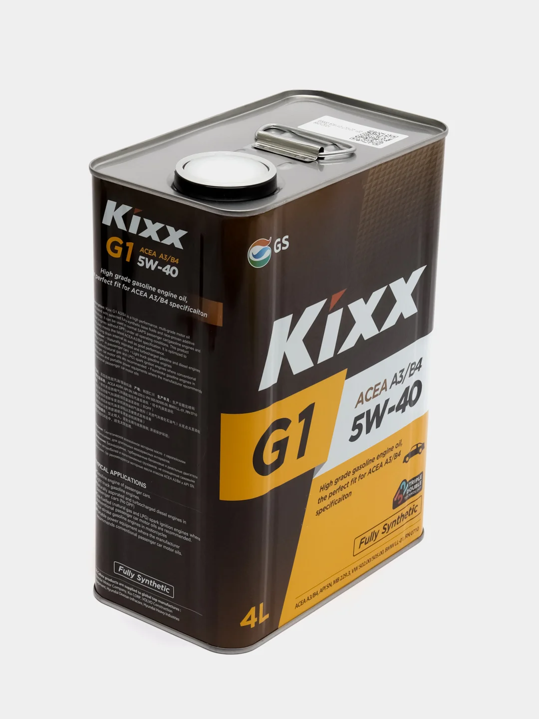 Моторное масло Kixx G1 A3/B4 5W-40, 4 литра