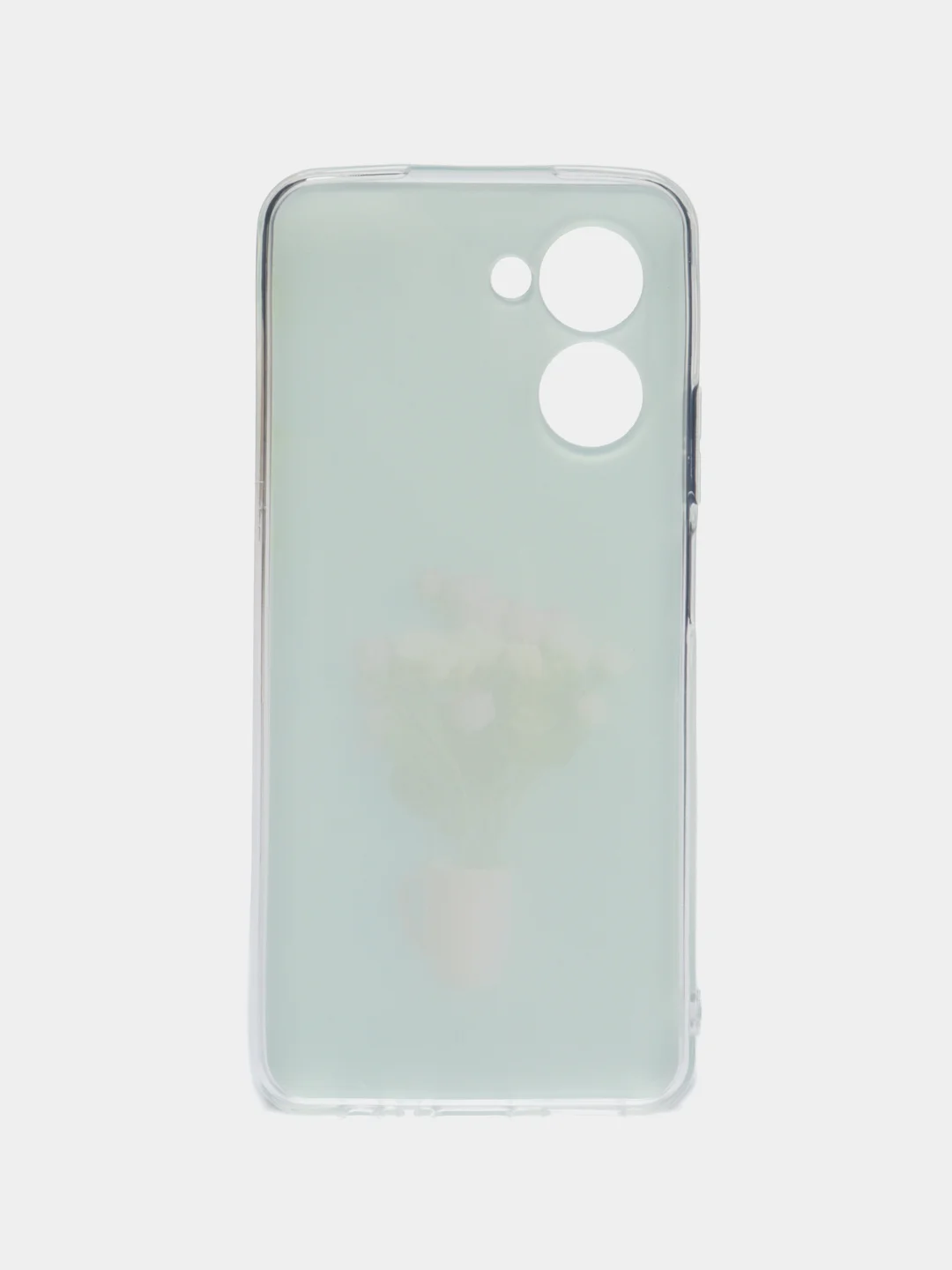 Голубой чехол для Realme C33 (Реалми С33), силиконовый, с рисунком