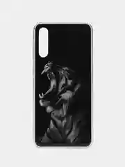 Приглушённый хаки чехол силиконовый Samsung Galaxy A50 / A50s / A30s (Галакси), с рисунком