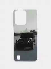 Серебряный чехол силиконовый на Realme C31 / Реалми С31, с рисунком