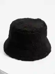 Черный панама меховая