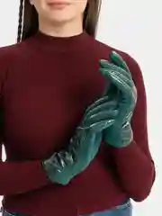 Зеленый перчатки женские, демисезонные