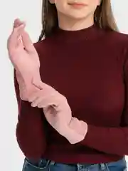 Пастельно-коралловый перчатки женские, демисезонные