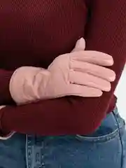 Пастельно-коралловый перчатки женские, демисезонные