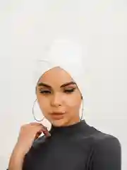 Белый шапочка под платок "Бони"/ на никах