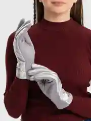 Серебряный перчатки женские, демисезонные