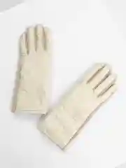 Бежевый перчатки женские, демисезонные