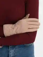 Хаки перчатки женские, демисезонные